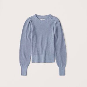Abercrombie & Fitch Crewneck Ribbed Sweater in Light Blue, Size M
